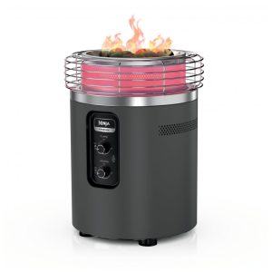 Ninja Fireside360 Aquecedor Externo e Fogueira Portátil 3 Modos, Chama Sem Fumaça, Controle Fácil, 80.000 BTUs