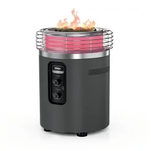 Ninja Fireside360 Aquecedor Externo e Fogueira Portátil 3 Modos, Chama Sem Fumaça, Controle Fácil, 80.000 BTUs
