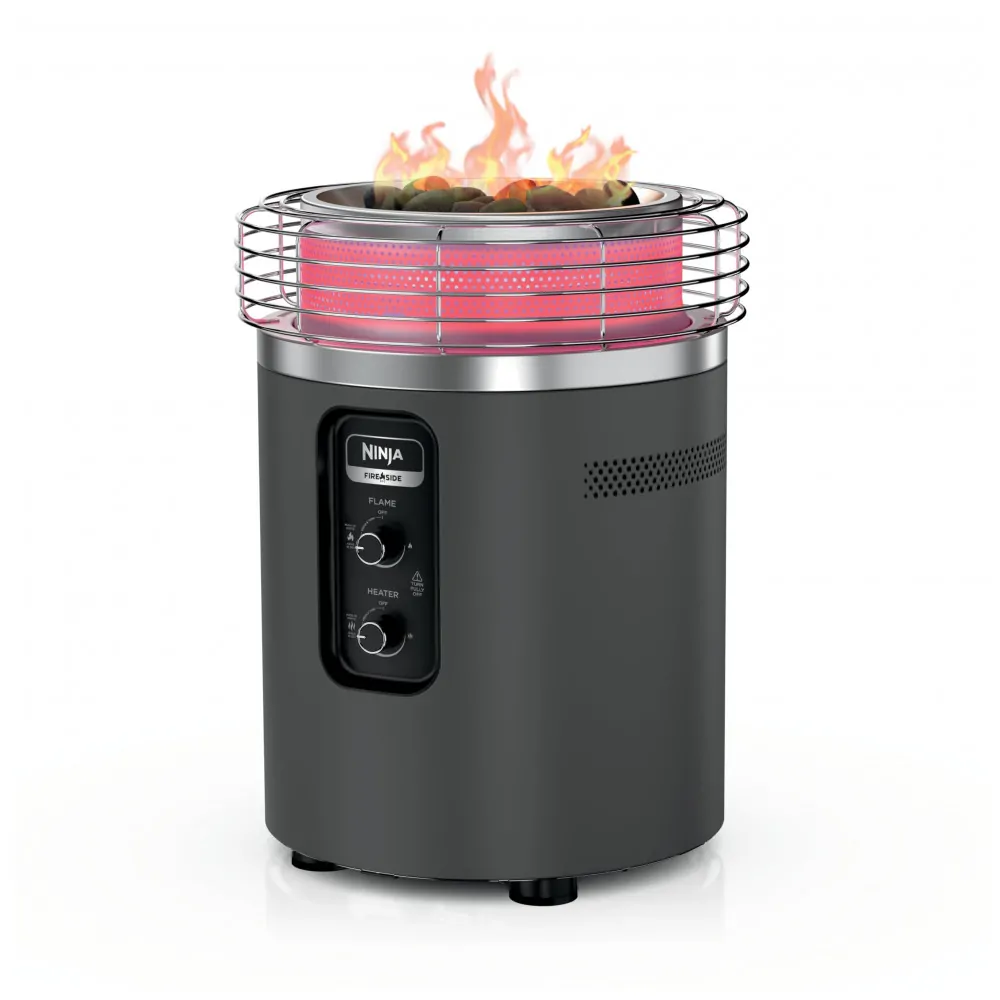 Ninja Fireside360 Aquecedor Externo e Fogueira Portátil 3 Modos, Chama Sem Fumaça, Controle Fácil, 80.000 BTUs