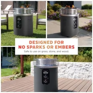 Ninja Fireside360 Aquecedor Externo e Fogueira Portátil 3 Modos, Chama Sem Fumaça, Controle Fácil, 80.000 BTUs