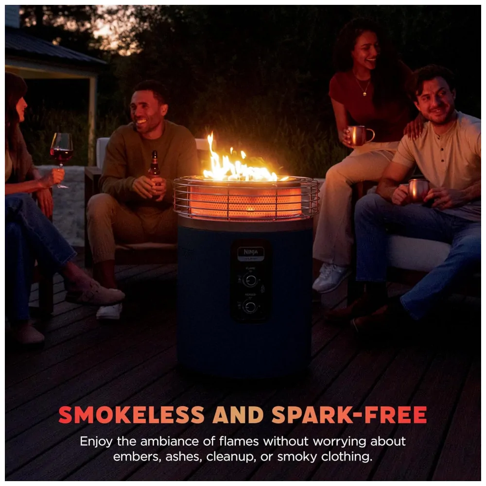 Ninja Fireside360 Aquecedor e Fire Pit Portátil 3 Modos Chama e Calor para Varanda e Camping