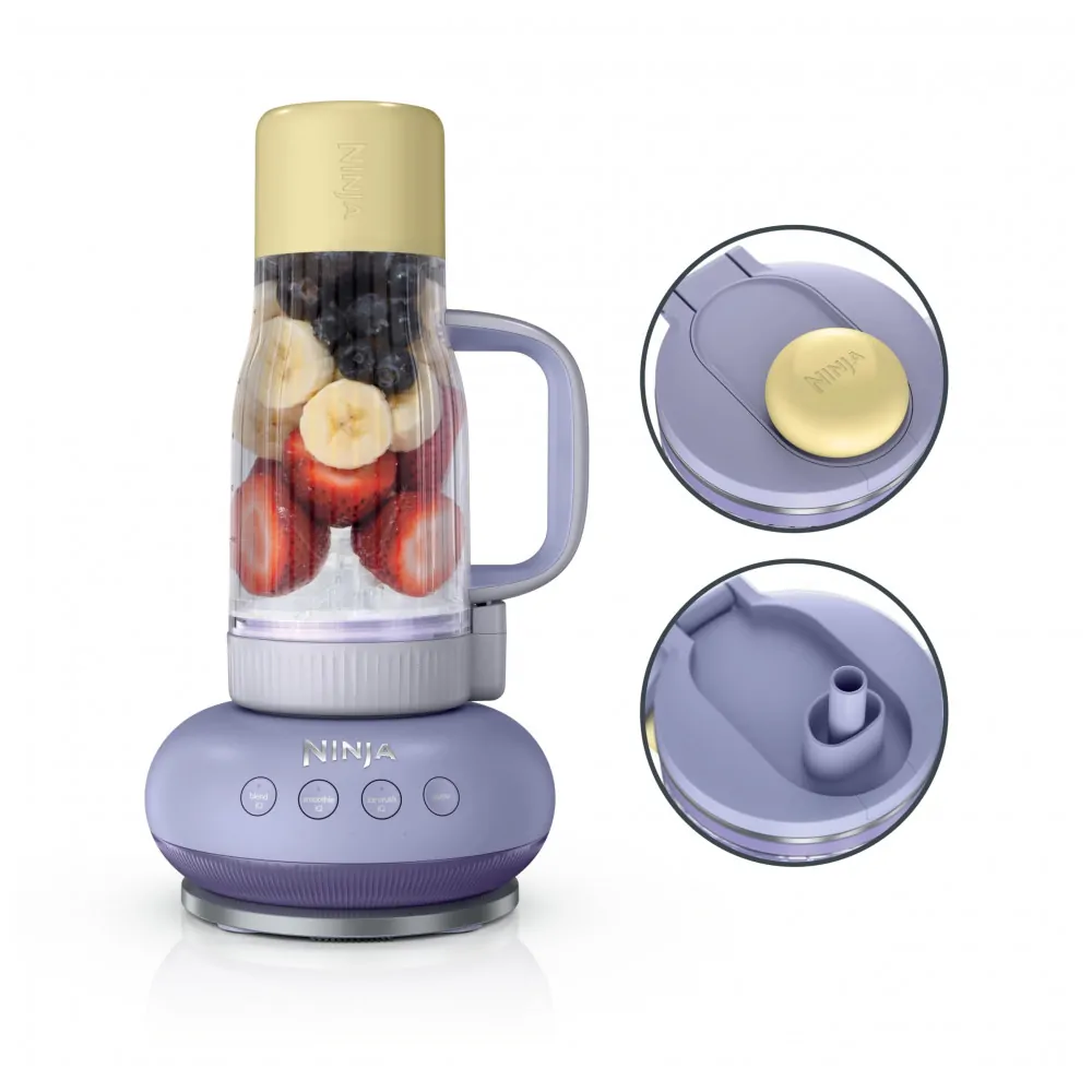 Liquidificador Pessoal Ninja Blendboss Lavanda 770 ml Copo Viagem Tampa Antivazamento Auto iQ 110V