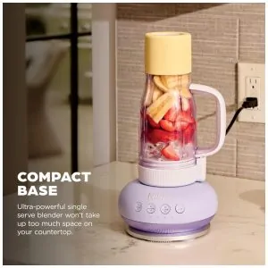 Liquidificador Pessoal Ninja Blendboss Lavanda 770 ml Copo Viagem Tampa Antivazamento Auto iQ 110V