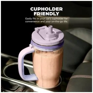 Liquidificador Pessoal Ninja Blendboss Lavanda 770 ml Copo Viagem Tampa Antivazamento Auto iQ 110V
