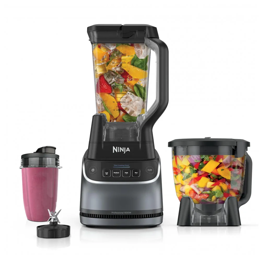 Liquidificador Ninja UltraCrush Profissional 2 L Cinza 1500W Copo Tritan Tecnologia Total Crushing 110V