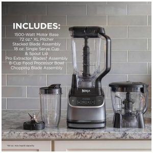 Liquidificador Ninja UltraCrush Profissional 2 L Cinza 1500W Copo Tritan Tecnologia Total Crushing 110V