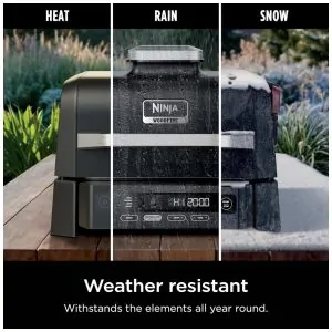 Churrasqueira Elétrica Ninja Woodfire Outdoor Grill Smoker 4 em 1 OG301 1760W 110V