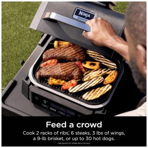 Churrasqueira Elétrica Ninja Woodfire Outdoor Grill Smoker 4 em 1 OG301 1760W 110V