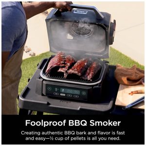 Churrasqueira Elétrica Ninja Woodfire Outdoor Grill Smoker 4 em 1 OG301 1760W 110V