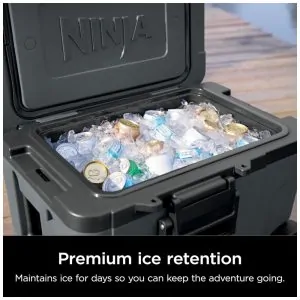 Caixa Térmica com Rodas Ninja FrostVault 42 L Cinza Gaveta Dry Zone Isolada