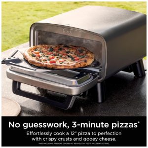 Forno Elétrico Ninja Artisan para Pizza 30cm, Pizza Artesanal em 3 Minutos, Controle Total de Temperatura até 371 C