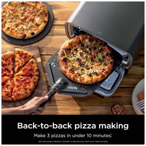 Forno Elétrico Ninja Artisan para Pizza 30cm, Pizza Artesanal em 3 Minutos, Controle Total de Temperatura até 371 C
