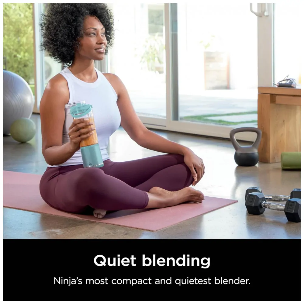Liquidificador Portátil Ninja Blast 530 ml Aqua Tampa Antivazamento Bateria Recarregável USB C
