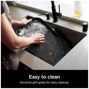 Ninja Woodfire Pro XL Grill e Defumador 4 em 1, Termômetro Integrado, Elétrico e Portátil Azul Marinho