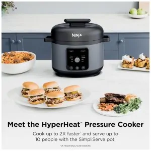 Panela de Pressão Elétrica Ninja HyperHeat Roxo Pedra 6,2 L 9 em 1 SimpliServe Pot 1200 W PC201SP 110V