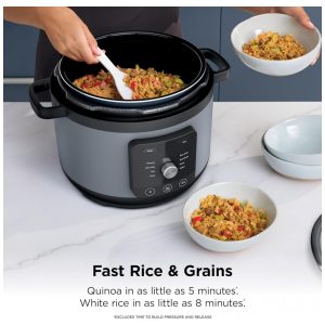 Panela de Pressão Elétrica Ninja HyperHeat Roxo Pedra 6,2 L 9 em 1 SimpliServe Pot 1200 W PC201SP 110V