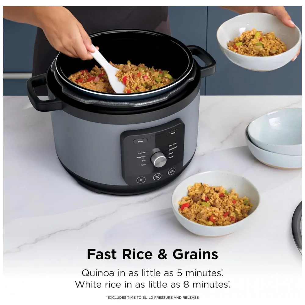 Panela de Pressão Elétrica Ninja HyperHeat Roxo Pedra 6,2 L 9 em 1 SimpliServe Pot 1200 W PC201SP 110V