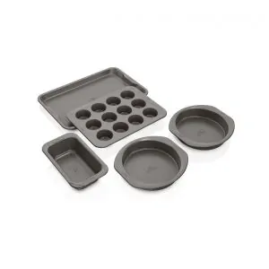 Conjunto formas para assar 5 peças Ninja Foodi cinza antiaderente NeverStick Premium