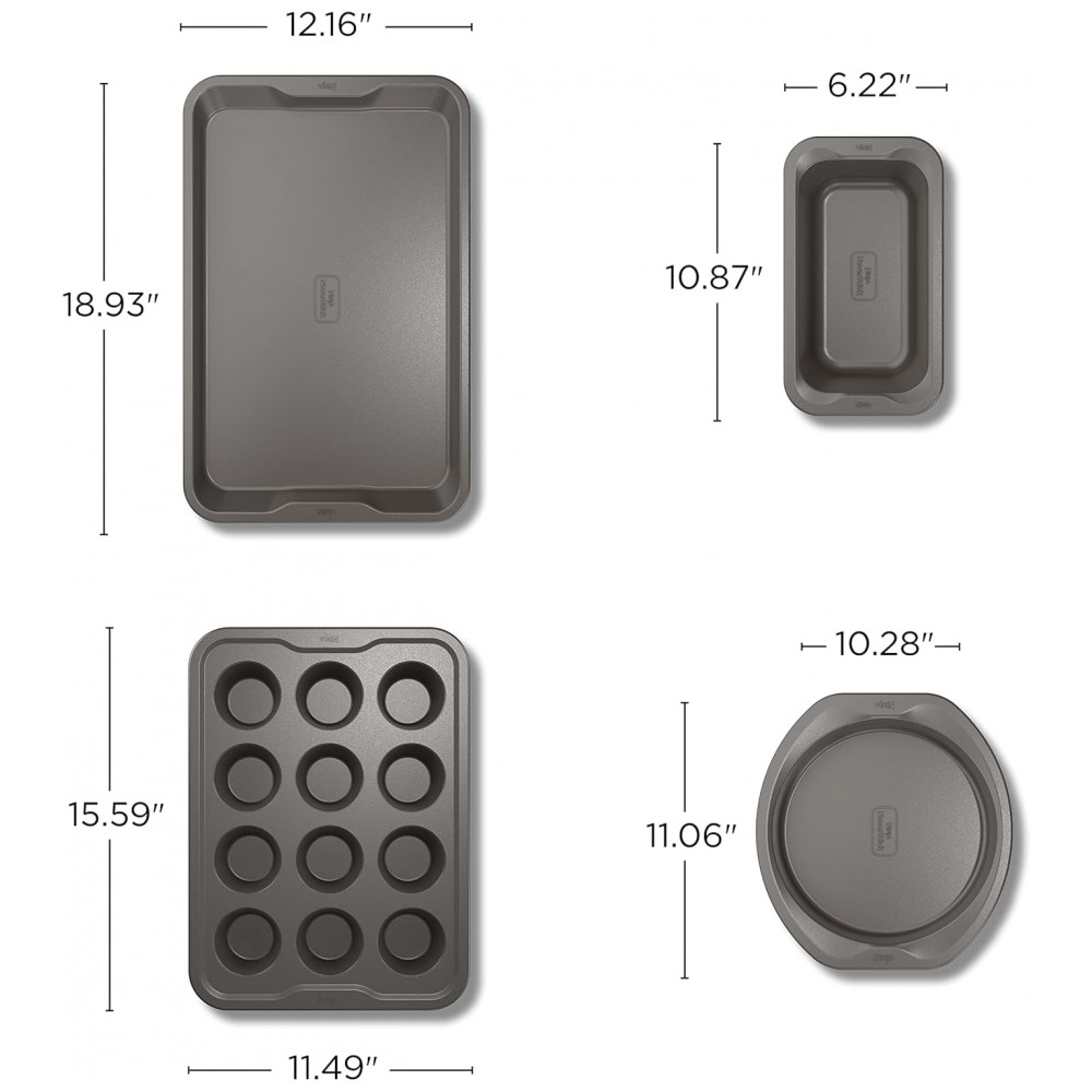Conjunto formas para assar 5 peças Ninja Foodi cinza antiaderente NeverStick Premium