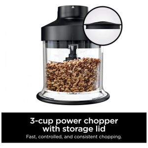 Processador de Alimentos 3 xícaras Ninja Foodi Power Chopper Preto 710 ml para Sistema Power Mixer 110V