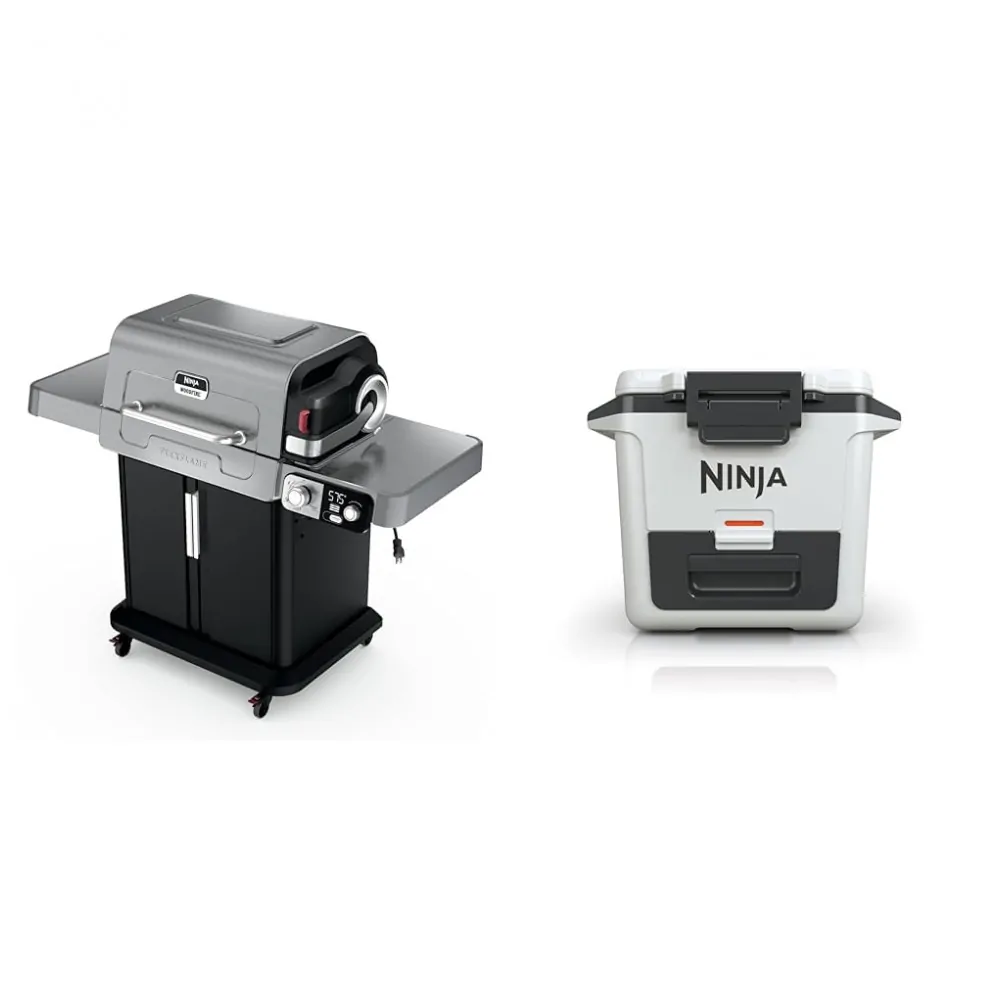 Sistema de cocção externa Ninja FlexFlame com cooler rígido 30 L branco 5 em 1 110V