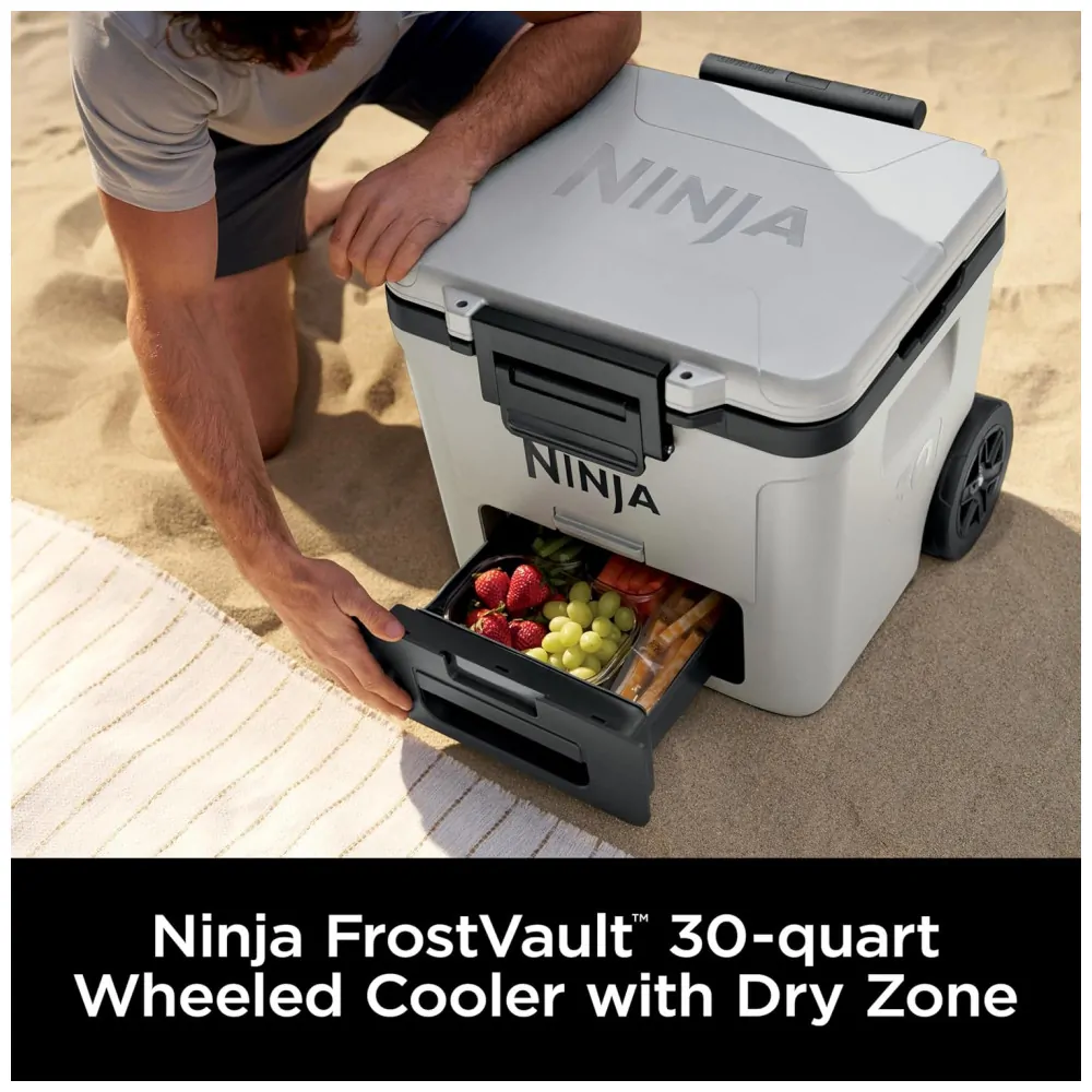 Sistema de cocção externa Ninja FlexFlame com cooler rígido 30 L branco 5 em 1 110V