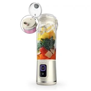 Liquidificador Portátil Ninja Blast 530 ml Vannilla Tampa Antivazamento Bateria Recarregável USB C
