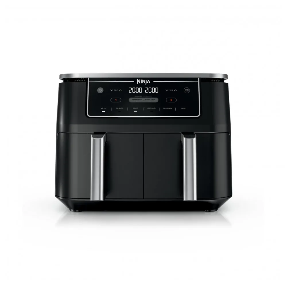 Fritadeira Elétrica Air Fryer Ninja DZ302 Preta 10,0 L Cestas Duplas 6 em 1 DualZone 1690 W 110V