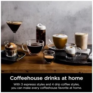 Ninja Luxe Café Premier Series ES601CY Cyberspace Máquina de Espresso, Café Drip e Cold Brew com Moedor Integrado, 120V