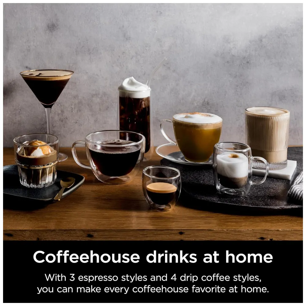 Ninja Luxe Café Premier Series ES601CY Cyberspace Máquina de Espresso, Café Drip e Cold Brew com Moedor Integrado, 120V