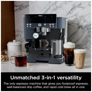 Ninja Luxe Café Premier Series ES601CY Cyberspace Máquina de Espresso, Café Drip e Cold Brew com Moedor Integrado, 120V