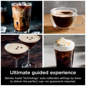 Cafeteira Ninja ES601CY Luxe Café Premier 3 em 1 Espresso Moedor Integrado Aço Inox 120V
