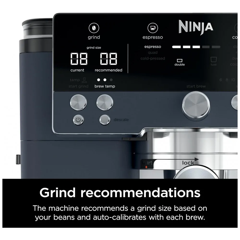 Ninja Luxe Café Premier Series ES601CY Cyberspace Máquina de Espresso, Café Drip e Cold Brew com Moedor Integrado, 120V
