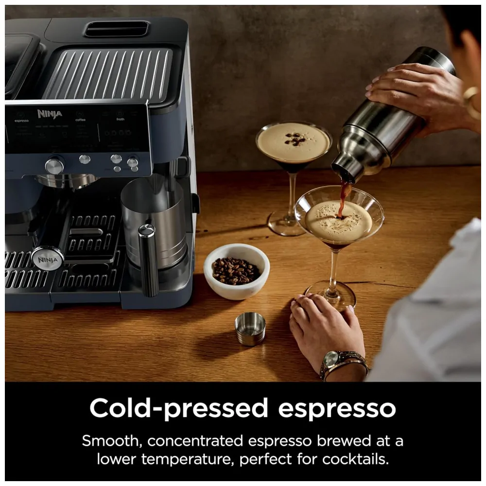 Ninja Luxe Café Premier Series ES601CY Cyberspace Máquina de Espresso, Café Drip e Cold Brew com Moedor Integrado, 120V