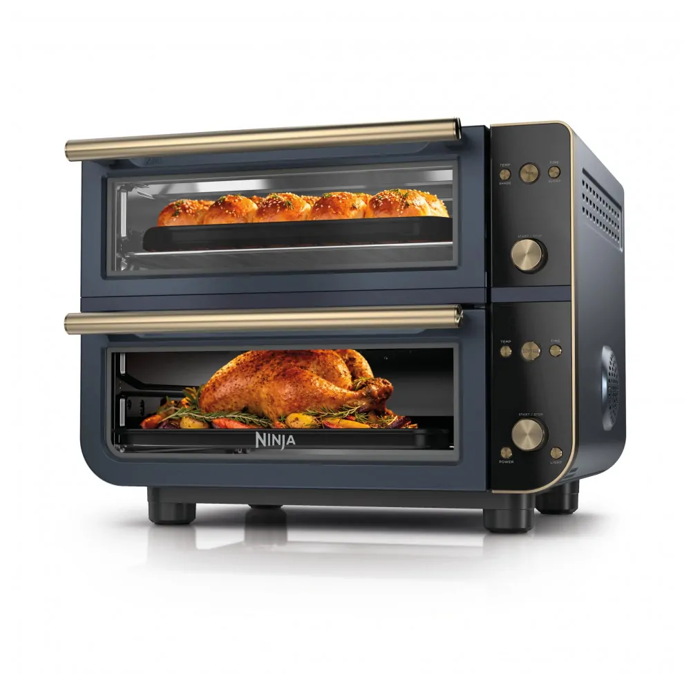 Forno de Bancada Ninja DCT801BL Zona Dupla 12 em 1 Finalização Sincronizada Air Fryer 28,5 Litros Cyberspace 120V