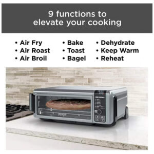 Ninja Foodi Forno Digital 9 em 1 Air Fryer, Assar, Grelhar e Mais Aço Inoxidável