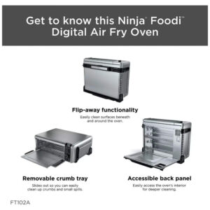 Ninja Foodi Forno Digital 9 em 1 Air Fryer, Assar, Grelhar e Mais Aço Inoxidável