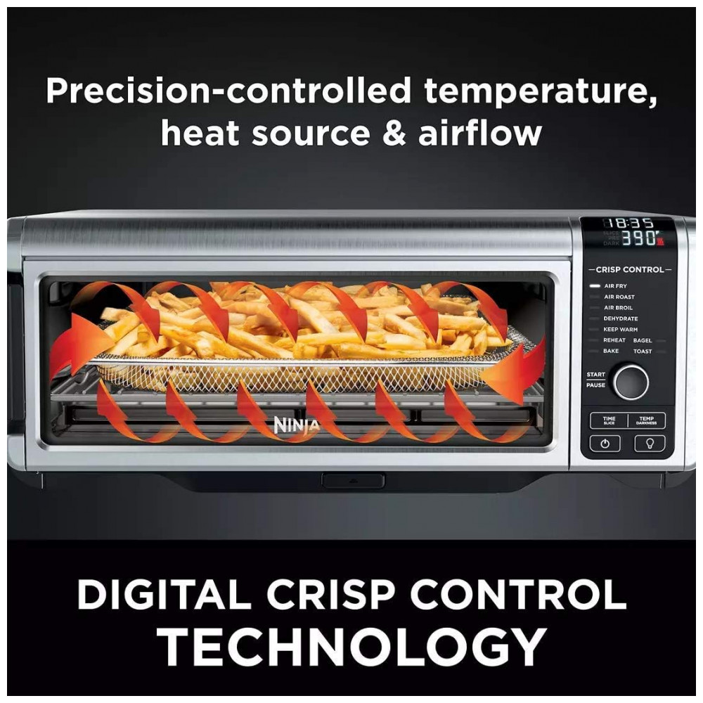 Ninja Foodi Forno Digital 9 em 1 Air Fryer, Assar, Grelhar e Mais Aço Inoxidável