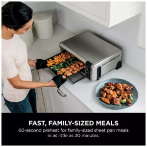 Ninja Foodi Forno Digital 9 em 1 Air Fryer, Assar, Grelhar e Mais Aço Inoxidável