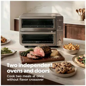 Forno de Bancada Ninja DCT821 Zona Dupla 12 em 1 Finalização Sincronizada Prata 1800W