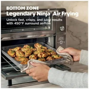 Forno Elétrico de Bancada Ninja Double Oven Pro Smart XL Air Fryer 12 em 1 28 L Prata