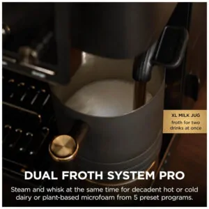 Cafeteira Ninja Luxe ES771BK David Beckham 3 em 1 Espresso Moedor Preto Dourado 120V