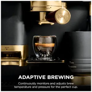 Cafeteira Ninja Luxe ES771BK David Beckham 3 em 1 Espresso Moedor Preto Dourado 120V
