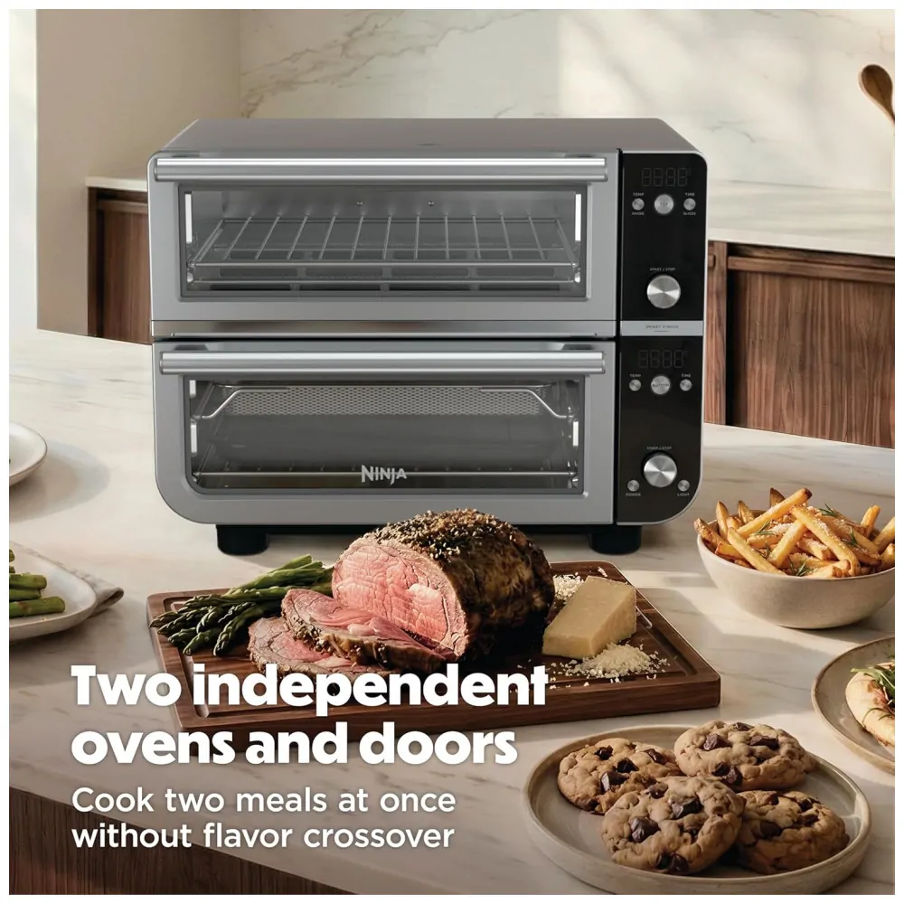 Forno de Bancada Ninja DCT801 Pro XL Zona Dupla 12 em 1 Aço Inox 120V