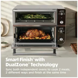 Forno de Bancada Ninja DCT801 Pro XL Zona Dupla 12 em 1 Aço Inox 120V