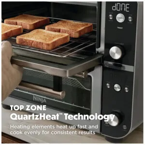 Forno de Bancada Ninja DCT801 Pro XL Zona Dupla 12 em 1 Aço Inox 120V