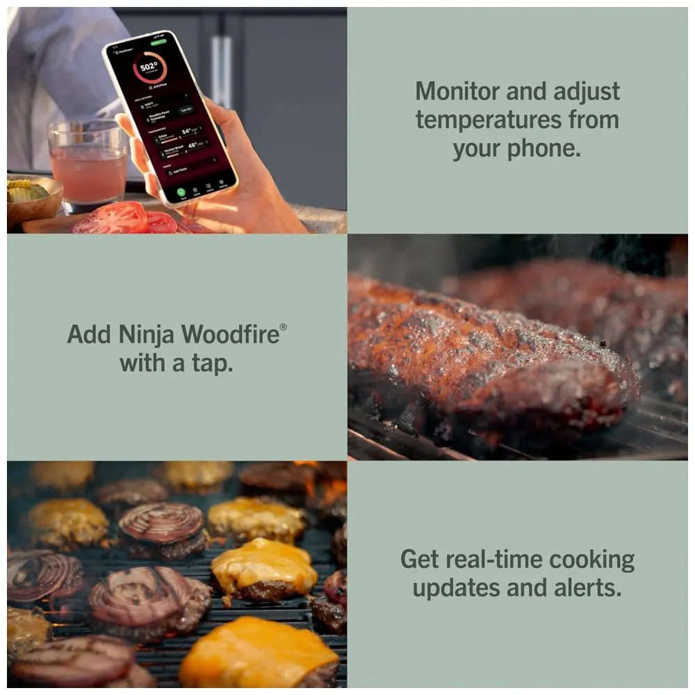 Grill Ninja FlexFlame PG305 ProConnect Sistema Inteligente 5 em 1 Preto Dourado 120V