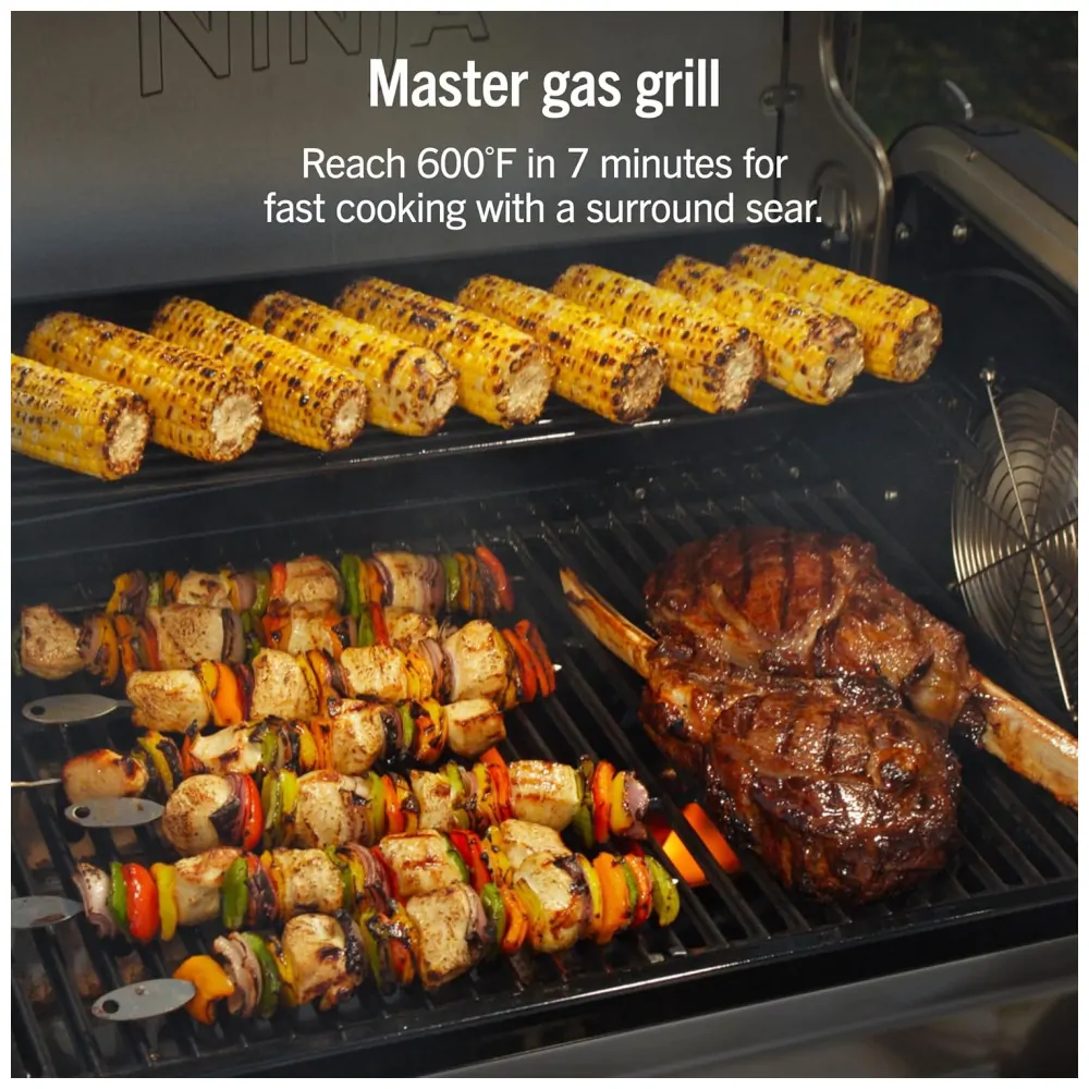Grill Ninja FlexFlame PG305 ProConnect Sistema Inteligente 5 em 1 Preto Dourado 120V
