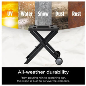 Suporte Dobrável Ninja XSKSTAND para Grill Woodfire OG700 Externo Aço com Pintura 58 cm Altura e Porta Utensílios