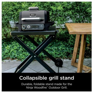 Suporte Dobrável Ninja XSKSTAND para Grill Woodfire OG700 Externo Aço com Pintura 58 cm Altura e Porta Utensílios